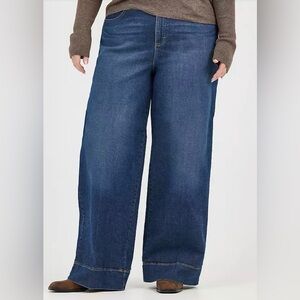 NWT Lee LegendaryTrouser 5 Pocket Blue Women's Flare Jeans Sz22WLong